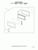 DOOR PARTS Diagram and Parts List for YGMH6185XVQ0  Whirlpool Microwave