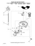 PUMP AND MOTOR PARTS Diagram and Parts List for WDF310PAAT1  Whirlpool Dishwasher