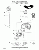 PUMP AND MOTOR PARTS Diagram and Parts List for WDT790SLYB0  Whirlpool Dishwasher