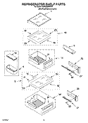 REFRIGERATOR SHELF PARTS Diagram and Parts List for KSSO42FMX01  KitchenAid Refrigerator