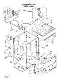 CABINET Diagram and Parts List for DP8700XTN2  Whirlpool Dishwasher