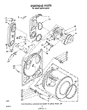 BULKHEAD Diagram and Parts List for LG5781XMW2  Whirlpool Dryer