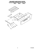 DRAWER AND RACK PARTS, OPTIONAL PARTS (NOT INCLUDED) Diagram and Parts List for KERK201TBL0  KitchenAid Range