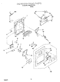 DISPENSER FRONT Diagram and Parts List for 7ED20TQXFW01  Whirlpool Refrigerator