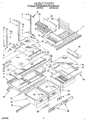 SHELF, LIT/OPTIONAL Diagram and Parts List for KTRC18KAWH10  KitchenAid Refrigerator