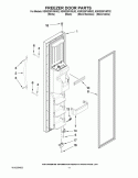 FREEZER DOOR PARTS Diagram and Parts List for KSRG25FVMS02  KitchenAid Refrigerator
