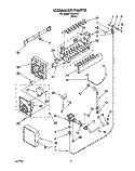 ICEMAKER, LIT/OPTIONAL Diagram and Parts List for 3XRA720  Whirlpool Refrigerator