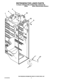 REFRIGERATOR LINER PARTS Diagram and Parts List for KSF26C4XYB02  KitchenAid Refrigerator