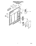 INNER DOOR Diagram and Parts List for DU840CWDB3  Whirlpool Dishwasher