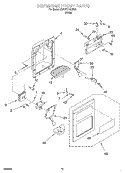 DISPENSER FRONT Diagram and Parts List for 3XART710GW02  Whirlpool Refrigerator
