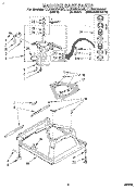 MACHINE BASE Diagram and Parts List for LLR6233AN0  Whirlpool Washer
