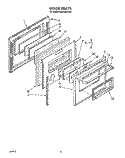DOOR, LIT/OPTIONAL Diagram and Parts List for RS6755XYW0  Whirlpool Range