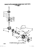 BRAKE, CLUTCH, GEARCASE, MOTOR AND PUMP Diagram and Parts List for AL2121WW0  Whirlpool Washer