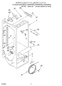 REFRIGERATOR LINER Diagram and Parts List for GS5SHGXKQ00  Whirlpool Refrigerator