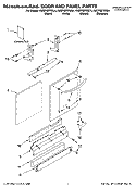 DOOR AND PANEL PARTS Diagram and Parts List for KUDP02FRBL4  KitchenAid Dishwasher