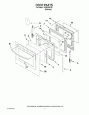 DOOR PARTS Diagram and Parts List for YKERS308XS1  KitchenAid Range