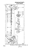 GEARCASE Diagram and Parts List for LA5600XPW4  Whirlpool Washer