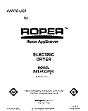 SECTION Diagram and Parts List for REL4422AW0  Roper Dryer