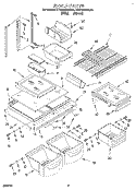 SHELF Diagram and Parts List for KTRP20KDAL00  KitchenAid Refrigerator