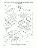 EVAPORATOR, ICE CUTTER GRID AND WATER PARTS Diagram and Parts List for KUIC18NNTS3  KitchenAid Ice Maker