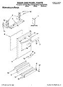 DOOR AND PANEL PARTS Diagram and Parts List for KUDK03CTSS2  KitchenAid Dishwasher