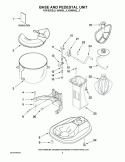 BASE AND PEDESTAL UNIT Diagram and Parts List for KSM500QER0  KitchenAid Mixer