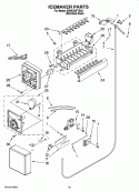 ICEMAKER PARTS Diagram and Parts List for KBRC36FTS03  KitchenAid Refrigerator