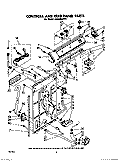 CONTROLS AND REAR PANEL Diagram and Parts List for LA6500XPW1  Whirlpool Washer