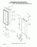 REFRIGERATOR DOOR PARTS Diagram and Parts List for GX5FHTXVA01  Whirlpool Refrigerator