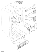 LINER, LIT/OPTIONAL Diagram and Parts List for EV150FXEN02  Whirlpool Freezer