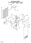 AIR FLOW PARTS Diagram and Parts List for GD5SHAXLT02  Whirlpool Refrigerator
