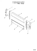 BACKGUARD Diagram and Parts List for SF3020SGW0  Whirlpool Range
