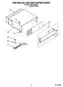 TOP GRILLE AND UNIT COVER PARTS Diagram and Parts List for KSSC48QVS00  KitchenAid Refrigerator