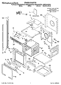 OVEN PARTS Diagram and Parts List for KEBC208KSS03  KitchenAid Wall Oven