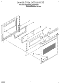 LOWER OVEN DOOR, OPTIONAL Diagram and Parts List for RB270PXYB0  Whirlpool Wall Oven