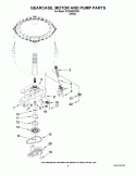 GEARCASE, MOTOR AND PUMP PARTS Diagram and Parts List for WTW4950XW0  Whirlpool Washer