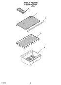 SHELF PARTS, OPTIONAL PARTS (NOT INCLUDED) Diagram and Parts List for ET2WTKXLQ01  Whirlpool Refrigerator