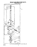 BRAKE AND DRIVE TUBE Diagram and Parts List for KAWE540WAL1  KitchenAid Washer