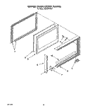 UPPER OVEN DOOR Diagram and Parts List for SE960PEYN1  Whirlpool Range