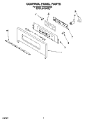 CONTROL PANEL PARTS Diagram and Parts List for YKEMS308GM3  KitchenAid Microwave Oven Combo