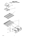 SHELF Diagram and Parts List for ET16JMXRWR4  Whirlpool Refrigerator