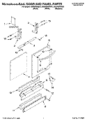 DOOR AND PANEL PARTS Diagram and Parts List for KUDR02FSSS1  KitchenAid Dishwasher