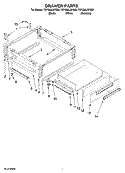 DRAWER PARTS Diagram and Parts List for YGY396LXPB03  Whirlpool Range