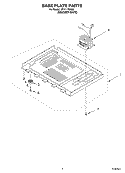 BASE PLATE Diagram and Parts List for MT1111SKQ0  Whirlpool Microwave