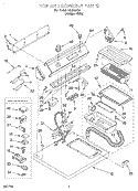 TOP AND CONSOLE, LIT/OPTIONAL Diagram and Parts List for LGL8858EQ1  Whirlpool Dryer