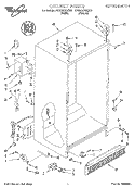 CABINET Diagram and Parts List for 3VED23DQEN01  Whirlpool Refrigerator