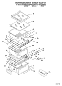 REFRIGERATOR SHELF Diagram and Parts List for ED5CHQXKB00  Whirlpool Refrigerator