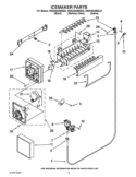 ICEMAKER PARTS Diagram and Parts List for W8RXNGMWB02  Whirlpool Refrigerator