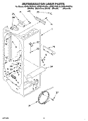 REFRIGERATOR LINER Diagram and Parts List for KSRB27FHBL05  KitchenAid Refrigerator