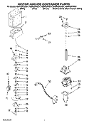 MOTOR AND ICE CONTAINER PARTS Diagram and Parts List for KSRP25FTSS01  KitchenAid Refrigerator